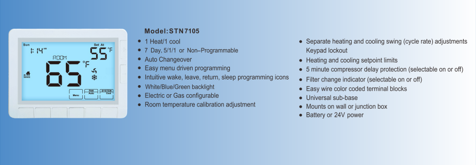 Riseem Новый аккумулятор Белый 24V LCD Программируемый электронный кондиционер 1 Тепло 1 Холодный Термостат Для системы HVAC