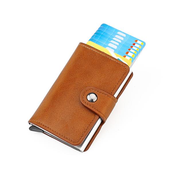 Trifold PU Leather Men's Wallet with Customized Tote Bag and Storage Convenience