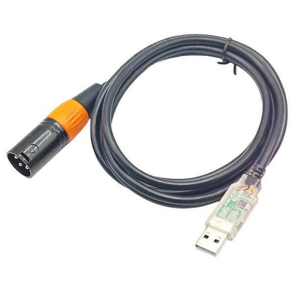 USB на DMX512 ступени трехядерный XLR мужской кабель осветительного сигнала кабель par светового луча миксера кабель управления