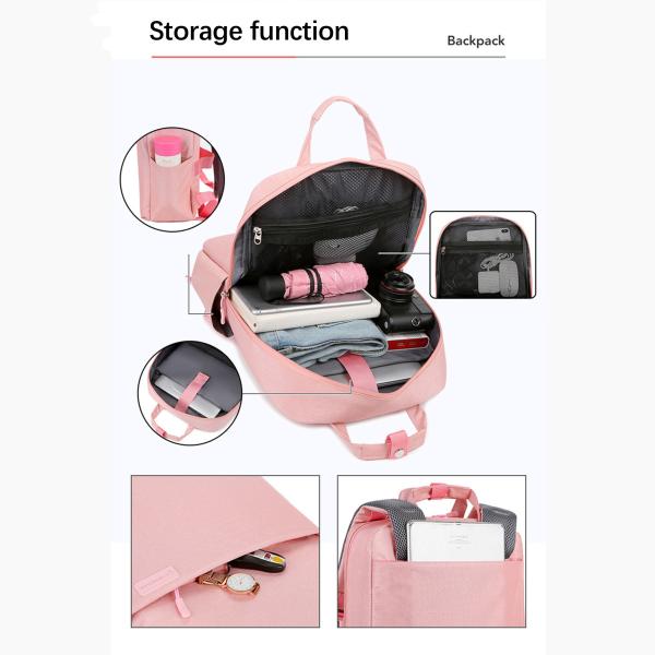 15.6 Travel Business Laptop Backpack Water Resistant Promotional Gift USB Compartment