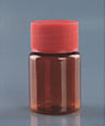 Dark Tan Plastic Screw Top Bottles , Liquid PET Plastic Bottle High Gloss