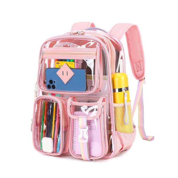 Wholesale Clear Travel Backpack For School Superior PVC Transparent Bookbag For Girls Boys Through School Backpack for men womens Student Backpack