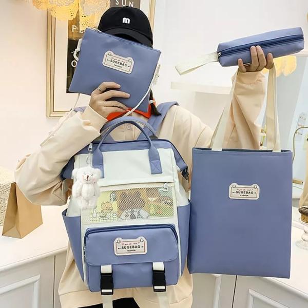 School 24cm Backpack Bag Set Girls Cute Backpack Set Cartoon Kids Teens