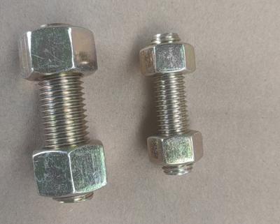 Bichromate Plated Threaded Stud Bolt Hex Nut Washer ASME A193