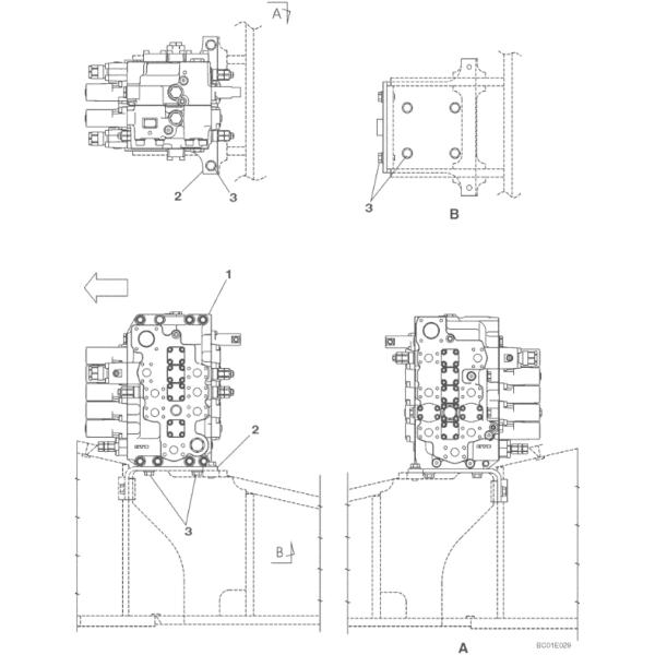 KSJ3106 KSJ12250 Управляющий клапан CASE Части для экскаватора CX330 CX350B