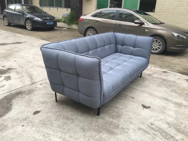 Large Husk Tufted Fabric Sofa Living Room Furniture With Cushion Armrest