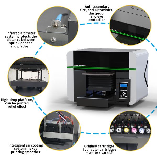 The A3 UV Printer 3200HD TX800 Xp600UV Printer Sold Directly by the Manufacturer
