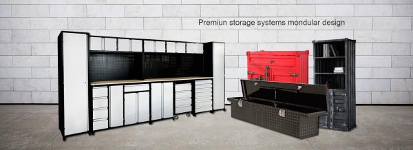 Professional Tool Box Set with Heavy Duty Metal Construction and Portable Cabinet