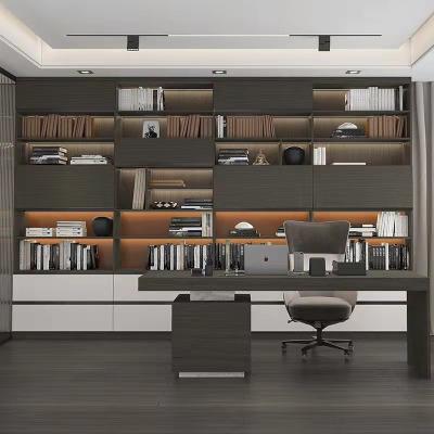 E1 Mdf Board Matt Finish Living Room Furniture Sets Custom Showcase Glass Display Bookcase