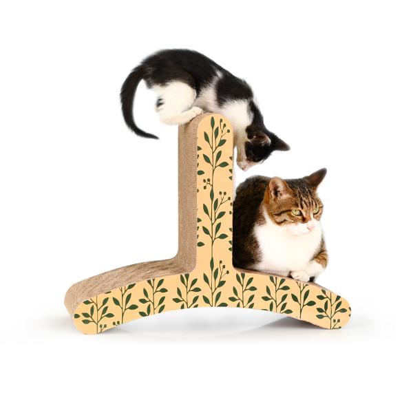 High Quality Corrugated Paper Material Environmental Protection Inverted T Cat Scratch Board