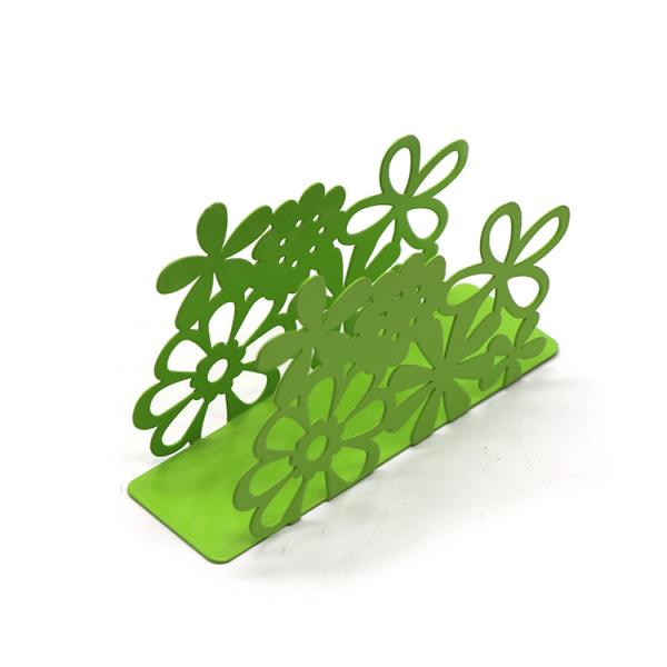 Современное оформление дома держателя коробки ткани таблицы держателя салфетки металла картины цветка