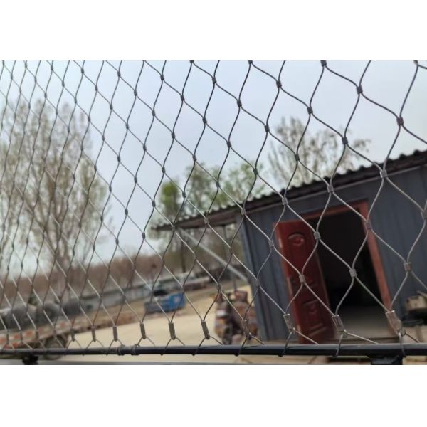 AISI 316 2.0mm 50mm Stainless Steel Cable Mesh For Zoo Avairy Fencing