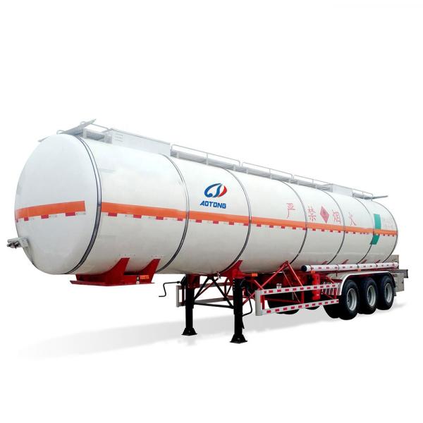 Tri Axles 50000 Liters Carbon Steel Fuel Tanker Semi Trailer for Petrol Transportation