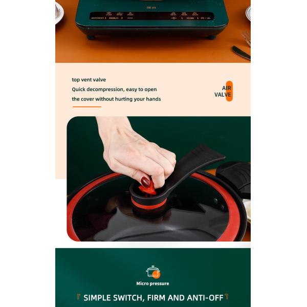 профессиональной герметической электрической кастрюли кухни домашняя тушеного мяса низкого давления ручка не