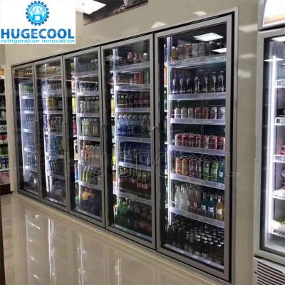 27X10X8 Foot 10 Glass Door Walk in Display Cooler featuring U Type Temperature -0.4f