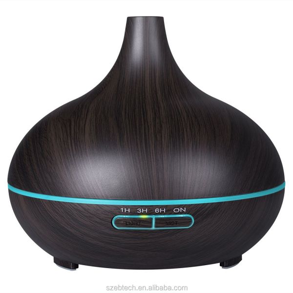 Best Selling 300ml Wood Diffuser Ultrasonic Aroma Humidifier Aroma Spray with Timer 7 Color LED Lights Changing