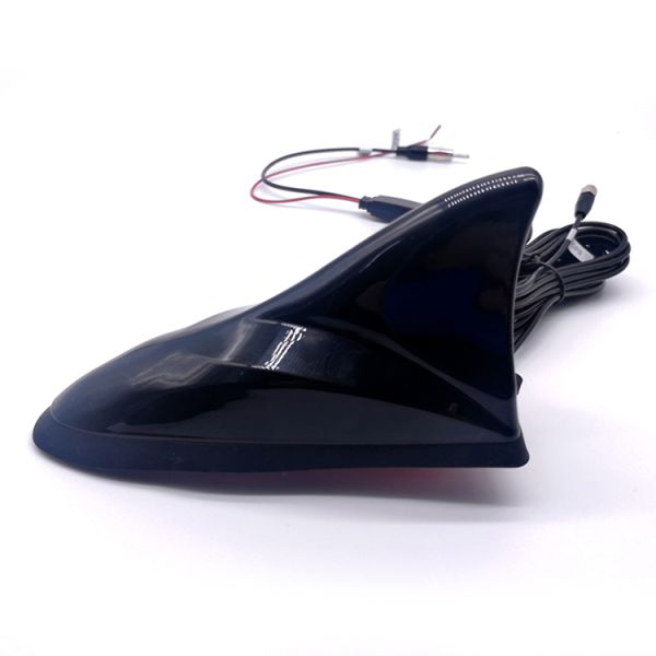 High Gain 3-5dBi IP67 Waterproof CB Radio Car Shark Fin Black Antenna AM/FM Signal Roof Aerial for Auto SUV Truck Offroad