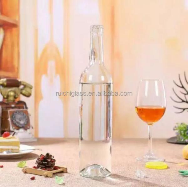 750 ml de garrafa de vinho de Bordeaux Verde Antigo para peso leve 410g de vidro de vinho de uva