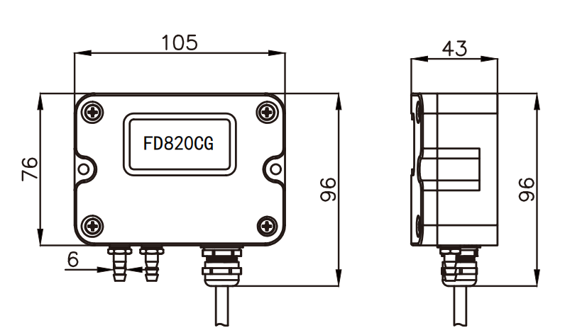 Wall Mounted Micro Differential Pressure Transmitter Integrated Monitor For Temperature Humidity & Pressure