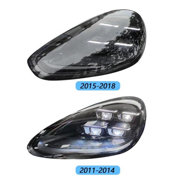 Upgrade To 2024 Blackened LED Headlights For 2011-2018 Porsche Cayenne 958.1 And 958.2