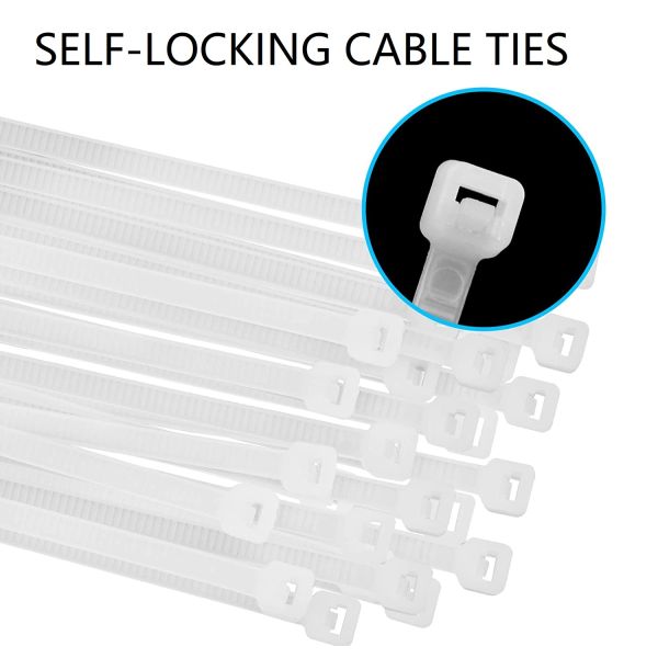 2.5*100mm 4*300mm 6 Inch Heavy Duty Plastic Cable Ties Plastic Cable Zip Ties