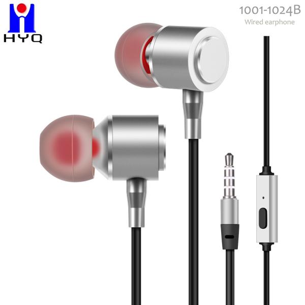 10mm Speaker Wired Metal Earbuds Noise Cancelling Stereo Heave Bass Earphones With Micphone