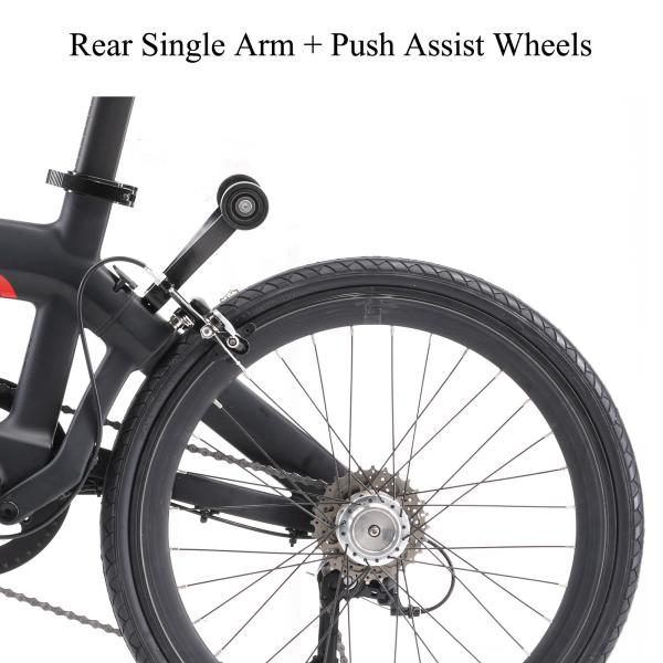9.8KG Carbon Folding Bike 9 Speed Disc Brake 100KG Load Capacity