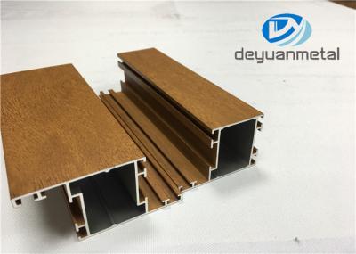 1.1mm - 1.6mm Wood Grain Aluminum Extrusions , SGS Aluminum Window Profile