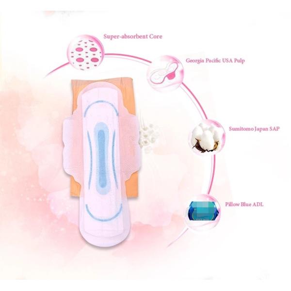 Day Use Healthy Skin Friendly Non Irritation Cotton Sanitary Napkin