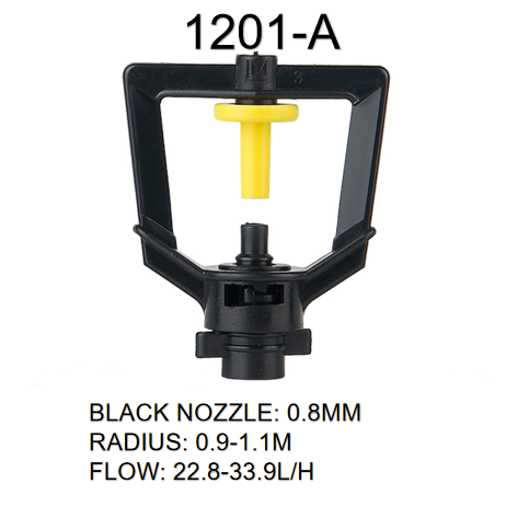 Rotating Sprinkler for Nursery Irrigation Endurable and Refractive Atomization Design
