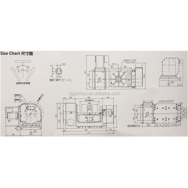5 Axis CNC Rotary Table WT-350