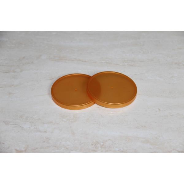 Yellow recycled Round plastic PE lid  for food paper cans , PE cover