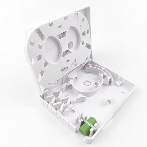 Réseau FTTH Installation murale intérieure FC APC Plaque d'entrée en fibre optique en plastique 2 cœurs