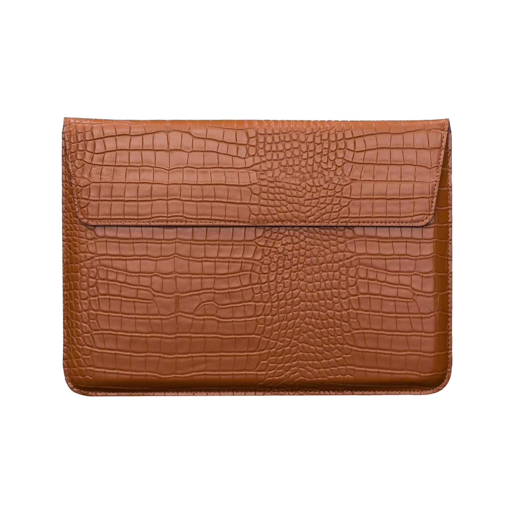 Pu Leather Flap Style Case Bag Laptop Sleeve for Macbook Air 13.6 Inch 2024 2023 2022 Crocodile Grain Notebook Cover