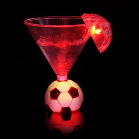 Multi-Color LED Martini Football Cup For Le Grand Large Hotel, KTV, Leisure Bar, Coffee Shop, Tea House