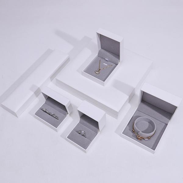 Handmade Eco Cardboard flip white Jewelry Box customizable jewellery box