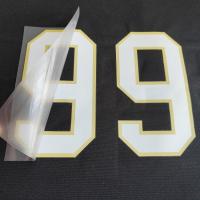 Cambio de calor en la camiseta de fútbol letras y números