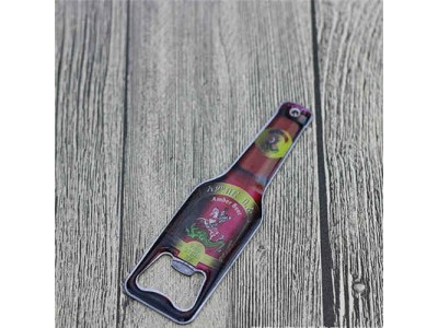 Printed Logo Bottle Shape Stainless Steel Bottle Opener,Die punched stainless steel beer bottle shaped beer bottle open