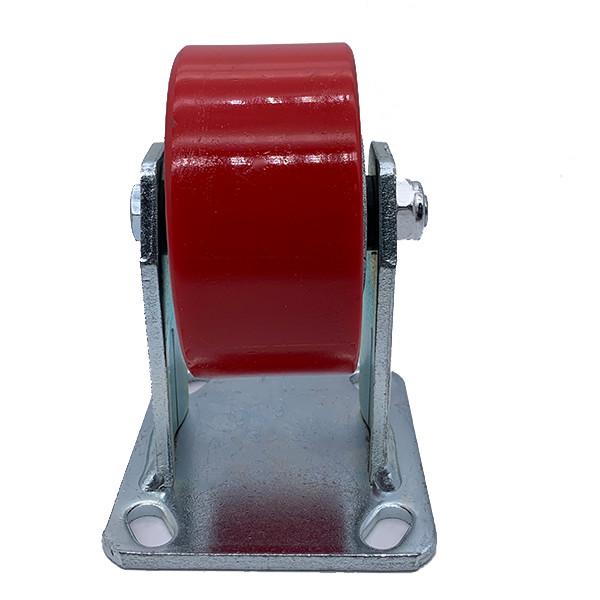 Do passo vermelho rígido do poliuretano de 6 polegadas rodízio resistente