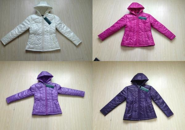 Apparel  Fashion Ladies padding jackets stocklots(ladies jackets,coats,ladies tops)