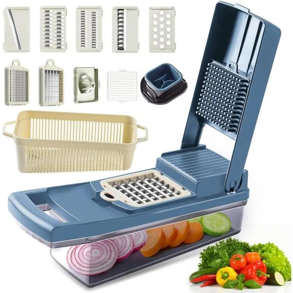 Multifunctional Manual Kitchen Vegetable Chopper Slicer Dicer Food Grater Custom Logo