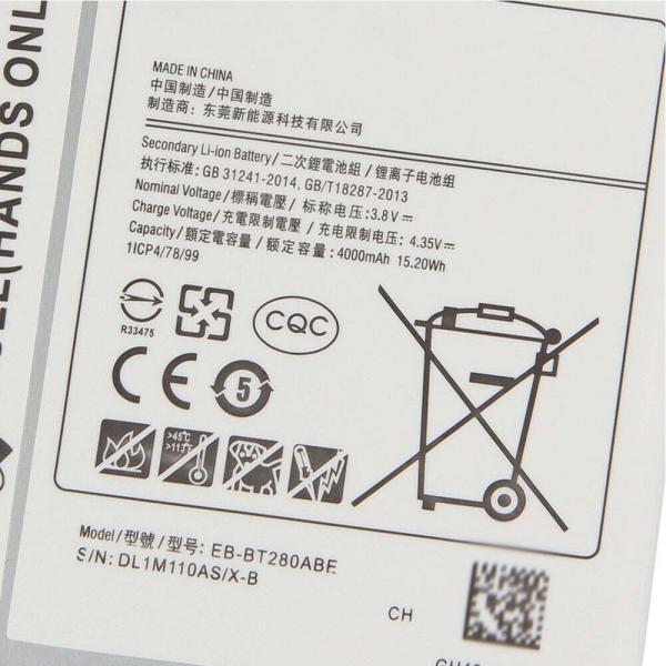4000mAh Tablet Rechargeable Li Ion Polymer Battery , SM T280 T285 EB BT280ABE Battery