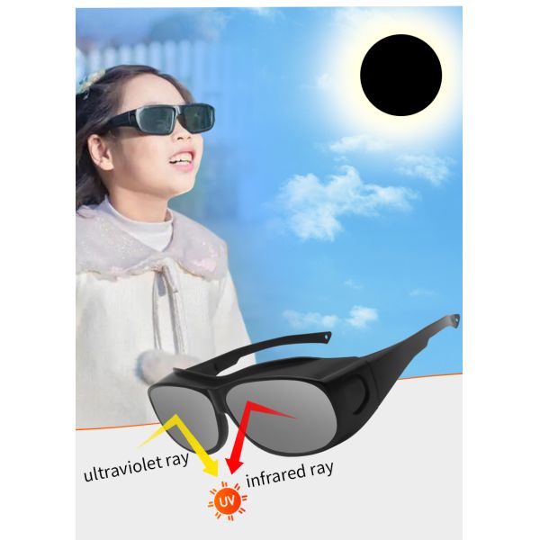 2024 High Quality Plastic Safe Solar Observation Solar Eclipse Glasses Certified Safe Shades for Direct Sun Viewing