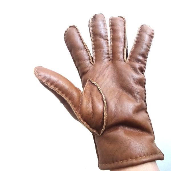 Lambskin Fashion Womens Soft Leather Gloves Plain Style For Hands Warm