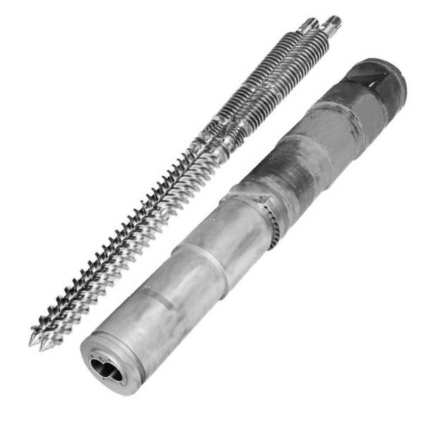 Conical Tandem Screw System Integral Barrel And Hard Chrome Plating Superior Efficiency