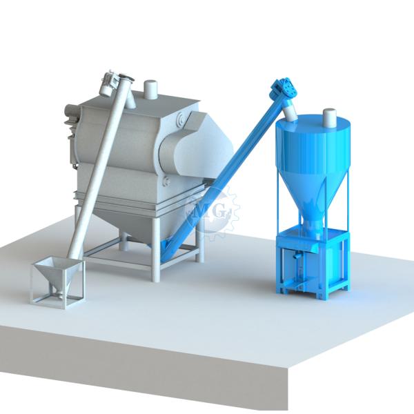 ПЛК электронная взвешивание сухое смешивающее установка с цементным силой мешок фильтр пылесос