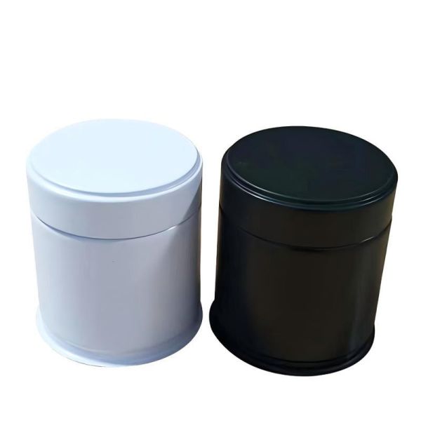 Black White Empty Matte Gift Tinplate Packaging Box Candle Tin Jar For Candles