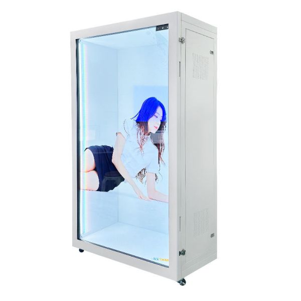 85 inch Indoor 3D Video Holographic transparent display box Lcd showcase Holobox Display Hologram Interactive Cabinet