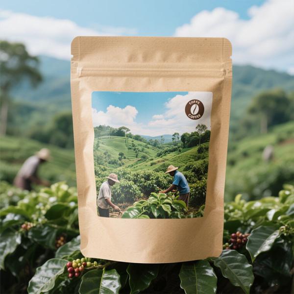 En gros papier kraft personnalisable sac fermeture à glissière en tissu fermé à nouveau emballage de qualité alimentaire pour les collations de café marron/blanc, certifié ISO, échantillons disponibles