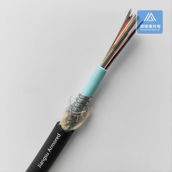 26 câble à fibre optique multi-mode blindé TPU noir 10,0 mm FTTH résistant aux rongeurs